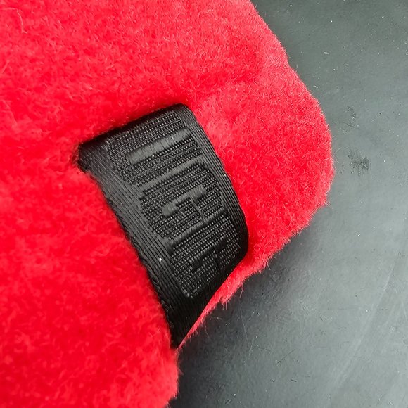 UGG Slides Samba Red Mens M FLUFF YOU Indoor Outdoor Slippers Sandals 12 USA 45 - Picture 14 of 14